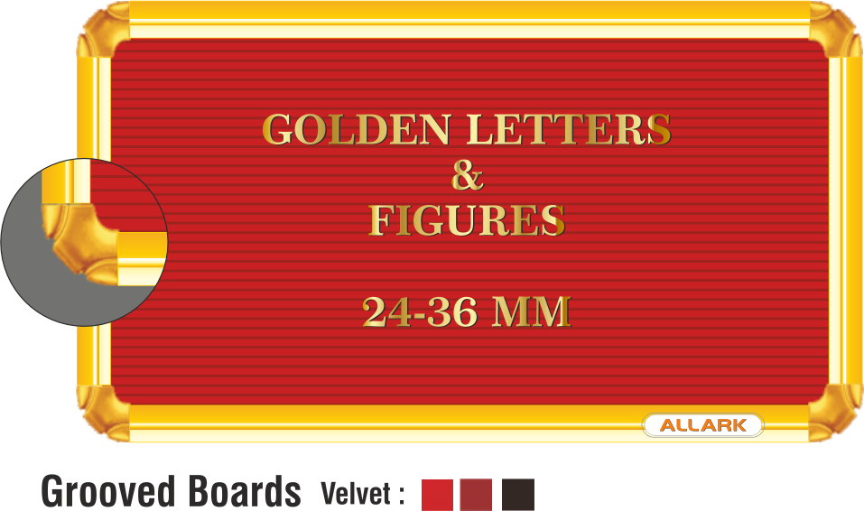 Premium velvet groove notice board
